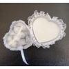 Kép 3/3 - Gyűrűpárna -  szív alakú doboz  - Ajándék ötlet esküvőre