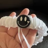Kép 2/2 - Harisnyakötő fehér  színű smiley mintával - Ajándék ötlet lánybúcsúra