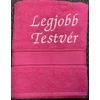 Kép 1/2 - Törölköző-Legjobb testvér pink színű - Ajándék ötlet Testvérnek