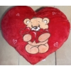Kép 1/2 - Plüss szív párna maci mintával szívet fog  - Szerelmes ajándékok - Valentin napi ajándékok