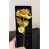 Kép 2/3 - Fém Rózsa dobozban - arany színű - Szerelmes ajándék - Ajándék nőknek