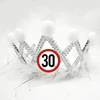 Kép 2/2 - 30-karikas-tiara-feher-ajandek-30-szulinapra-szuletesnapi-party-kellek