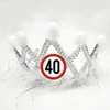 Kép 2/2 - 40-karikas-tiara-feher-ajandek-40-szulinapra-szuletesnapi-party-kellek