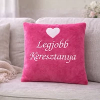 Hímzett párna - Legjobb keresztanya