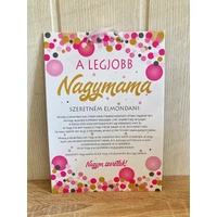 Tábla - Legjobb Nagymama - Ajándék Nagymamának