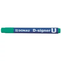 Alkoholos marker, 2-4 mm, kúpos, DONAU "D-signer U", zöld