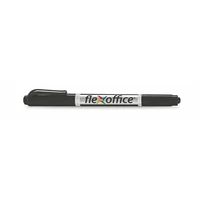 Alkoholos marker, 0,4 / 1,0 mm, kúpos, kétvégű, FLEXOFFICE "PM01", fekete