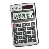 Zsebszámológép, 12 számjegy, fém ház, VICTORIA OFFICE, "GVZ-152"