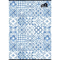 Füzet, tűzött, A4, kockás, 80 lap, COOL BY VICTORIA "Mediterrain patterns"