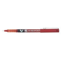 Rollertoll, 0,3 mm, tűhegyű, kupakos, PILOT "Hi-Tecpoint V5", piros