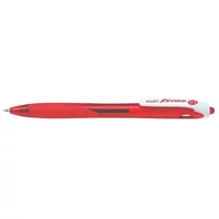 Golyóstoll, 0,22 mm, nyomógombos, PILOT "Rexgrip", piros