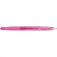 Golyóstoll, 0,22 mm, nyomógombos, PILOT "Super Grip G", rózsaszín