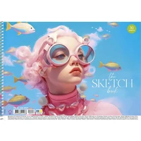 Vázlatfüzet, spirál, A4, 100 g, 30 lap, SHKOLYARYK "the Sketch book"