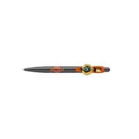 Golyóstoll, 0,8 mm, nyomógombos, fekete mintás tolltest, ICO "Halloween", kék