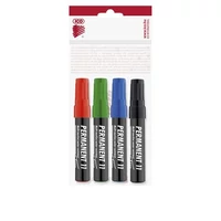 Alkoholos marker készlet, 1-3 mm, kúpos, ICO "Permanent 11", 4 különböző szín