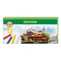 Pasztellkréta, kemény, KOH-I-NOOR "Gioconda 8112 / 6", 12 különböző szín