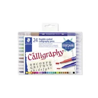 Kalligrafikus marker készlet, 2,0 / 3,5 mm, kétvégű, STAEDTLER "3005", 24 szín