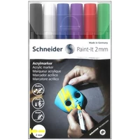 Dekormarker készlet, akril, 2 mm, SCHNEIDER "Paint-It 310", 6 különböző szín