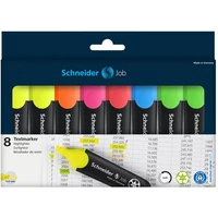 Szövegkiemelő készlet, 1-5 mm, SCHNEIDER "Job 150", 6 + 2 szín