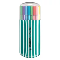 Filctoll készlet, 1 mm, türkiz tok, STABILO "Pen 68 Zebrui", 20 különböző szín
