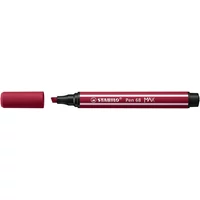 Filctoll, 1-5 mm, vágott hegy, STABILO "Pen 68 MAX", bordó