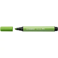 Filctoll, 1-5 mm, vágott hegy, STABILO "Pen 68 MAX", világoszöld