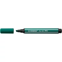 Filctoll, 1-5 mm, vágott hegy, STABILO "Pen 68 MAX", türkizzöld