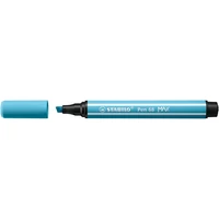Filctoll, 1-5 mm, vágott hegy, STABILO "Pen 68 MAX", azúrkék