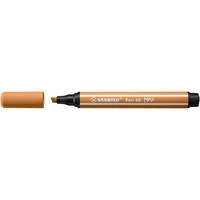 Filctoll, 1-5 mm, vágott hegy, STABILO "Pen 68 MAX", sötét okker