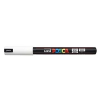 Dekormarker, 0,7 mm, UNI "Posca PC-1MR", fehér