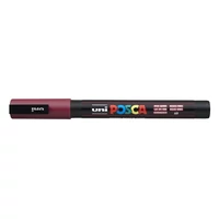 Dekormarker, 0,9-1,3 mm, UNI "Posca PC-3M", vörösbor