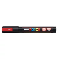 Dekormarker, 1,8-2,5 mm, UNI "Posca PC-5M", fluor piros
