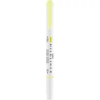 Szövegkiemelő, 1,0 / 3,5 mm, kétvégű, ZEBRA "Mildliner Fluorescent", sárga