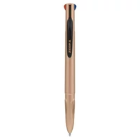 Golyóstoll, 0,37 mm, nyomógombos, négyszínű, ZEBRA "Smooth", rose gold