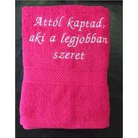 Törölköző - Attól kaptad aki a legjobban szeret pink