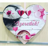 Fa szív - Szeretlek lufis - Szerelmes ajándékok - Valentin napi ajándékok