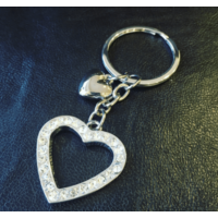 Kulcstartó-Heart fényes - Szerelmes ajándék - Valentin napi ajándék