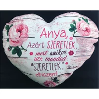 Nagy szív párna - Anya azért szeretlek