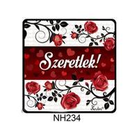 Hűtőmágnes-Szeretlek, sok rózsa - Szerelmes ajándék - Valentin napi ajándék