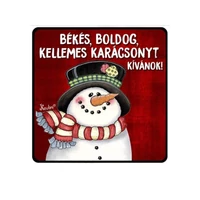 Hűtőmágnes-Békés hóember
