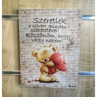 Falikép-Szeretlek a szívem - Szerelmes ajándékok - Valentin napi ajándékok