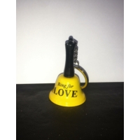 Love csengő- kulcstartó sárga- Szerelmes ajándék - Valentin napi ajándék