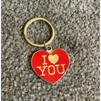 Kulcstartó - I love you-szív alakú-piros - Szerelmes ajándékok - Valentin napi ajándékok