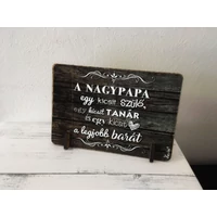 Kis fa tábla - A nagypapa egy kicsit