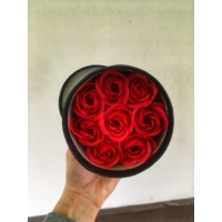 Dobozos Szappan Rózsa - Piros kicsi - Ajándékötlet nőknek - Szerelmes ajándék