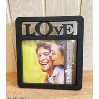 Fejléces love képkeret fekete