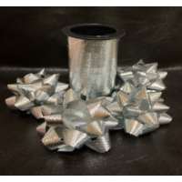 Díszszalag+masni csomag - ezüst - Ajándék ötlet karácsonyra