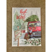 Világító falikép - Best Wishes autó - Ajándék ötlet karácsonyra