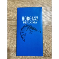 Bizonyítvány - horgász diploma - Ajándék ötlet horgászoknak