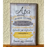 Dísztábla kicsi - Apa jelentése